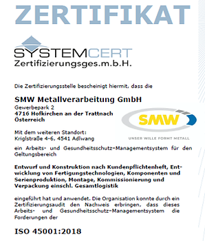 SMW - NEU ISO 45001